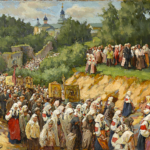 Religious Procession at the Pskovo-Pechersky Monastery