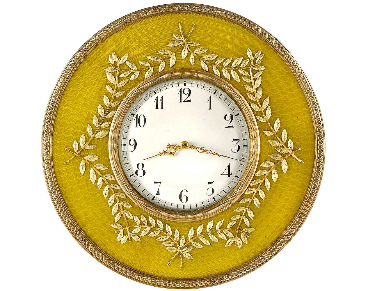 Russian Silver, Gold & Enamel Desk Clock