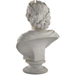 The back of a Biscuit Porcelain Bust of Tsar Peter the Great.