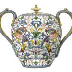 Russian Silver-Gilt and Enamel Tea Set