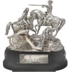 English Silver Sculpture "Battle of the Boyne"