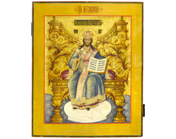 19th century icon of Christ Enthroned.
