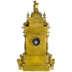 French Ormolu Mantle Clock Inset with Porcelain Miniatures