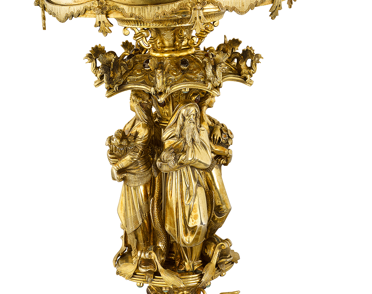 A silver-gilt mounted agate bowl, Prague or South German, late 16th/early  17th Century.